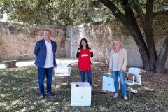 Luciana Breggia con Raffaele Palumbo e l'assessora alla Cultura Claudia Sereni