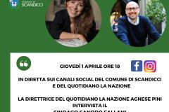 La locandina dell'intervista della Direttrice della Nazione al Sindaco