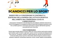 La locandina per il Bando per i Contributi alle società sportive 