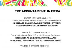 La locandina degli incontri in Fiera