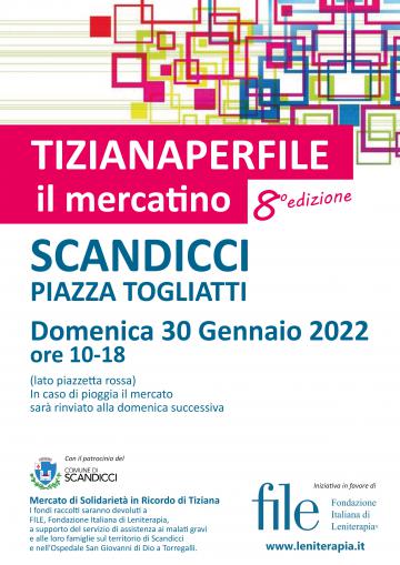 La locandina del mercatino di TizianaperFile