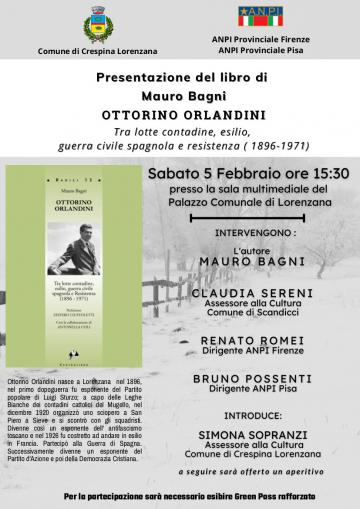 La locandina della presentazione del libro su Ottorino Orlandini