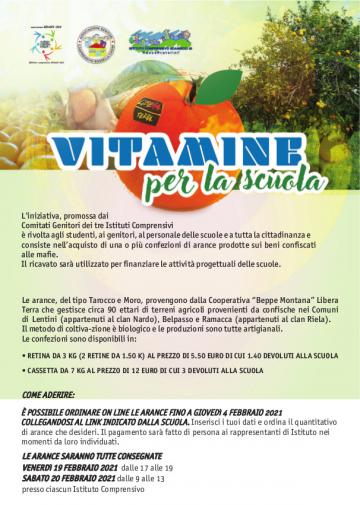 La locandina di Vitamine per la Scuola 2021