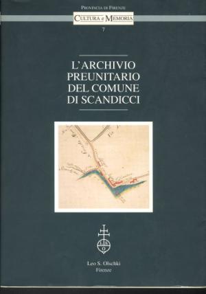 copertina inventario archivio preunitario Scandicci