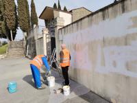 L'intervento al cimitero di San Vincenzo a Torri