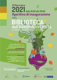 La locandina dell'inaugurazione della Biblioteca dell'Agrobiodiversità