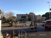 Vigili del Fuoco e tecnici presso la rotatoria davanti a Torregalli